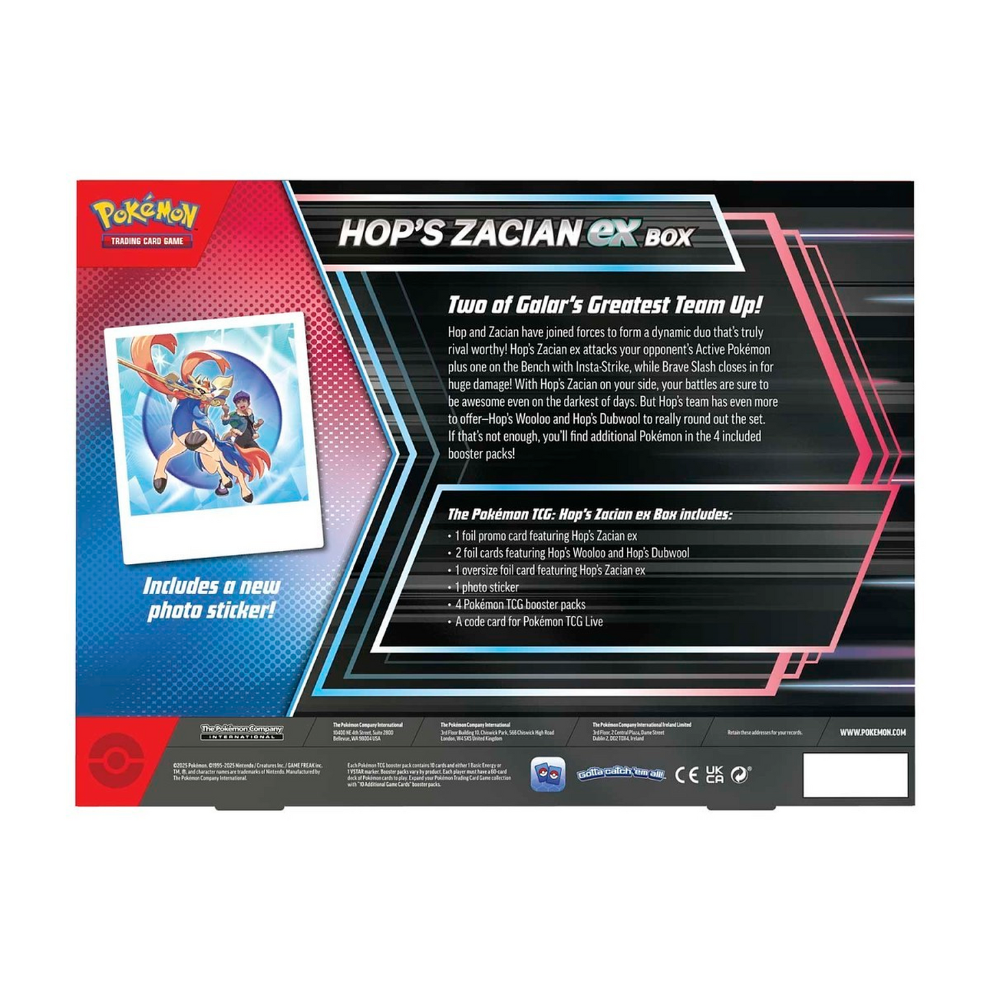 Pokemon Hop’s Zacian ex Box – Englisch